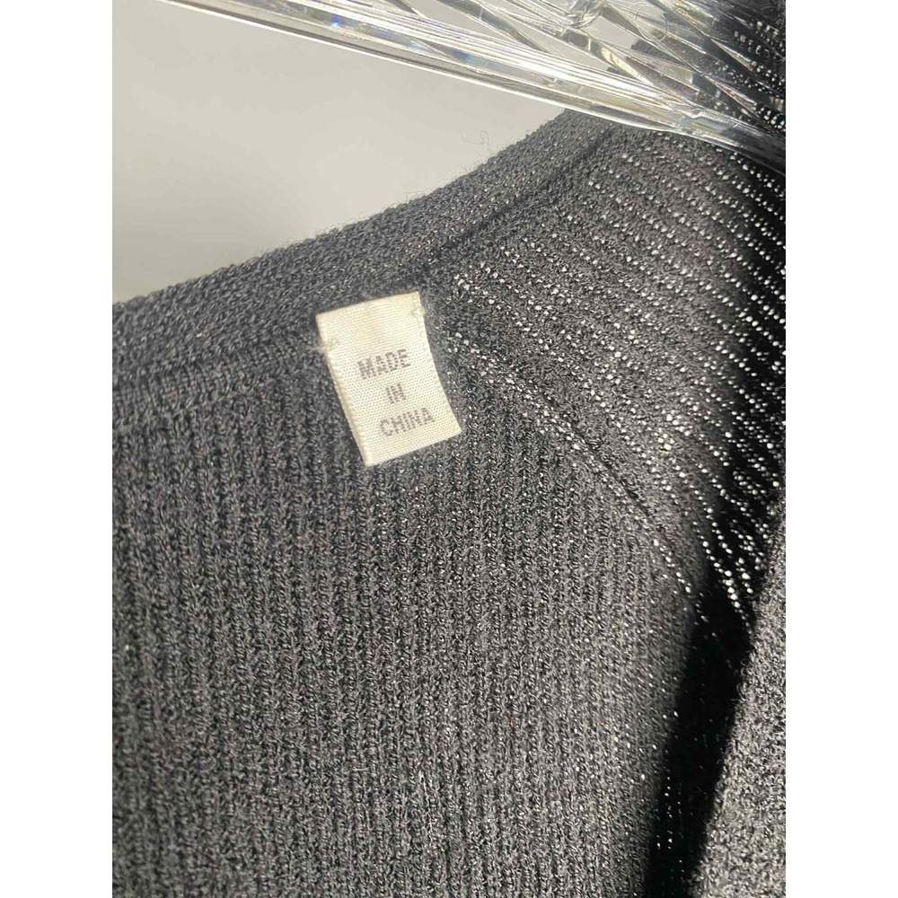 A.L.C Black sweater Merino Wool blend Long Sleeve Sweater Women's Size Large - Picture 4 of 9